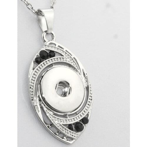 Boom Life 3 colors alloy charm necklaces with 18mm snap button woman Pendants with crystals one direction 030603