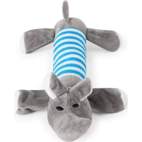 1 Pcs 2019 Popular Christmas Cute Dog Toy Pet Toys Supplies Puppy Accessories Elephant Duck Pig Squeaky Plush Toys Squeaking