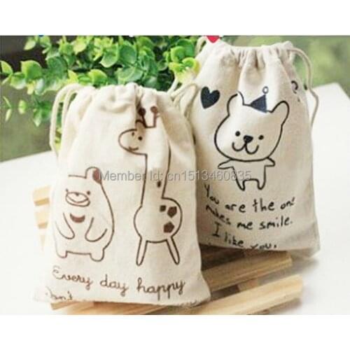 100pcs/lot CBRL jute/linen/flax drawstring bags&pouch for accessories/beans,Various colors,size customized,wholesale