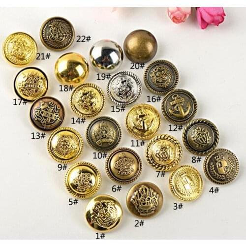 100 pcs/lot Retro Plastic Button Antique Brass Copper Jeans Coat Jacket Button Clothes Decorative Buckle Button Sewing Button
