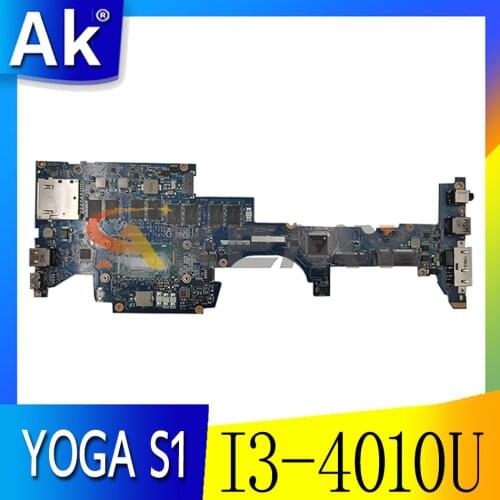 Akemy ZIPS1 LA-A341P Motherboard For Lenovo Thinkpad YOGA S1 Laptop Motherboard CPU I3 4010U 4G RAM 100% Test Work