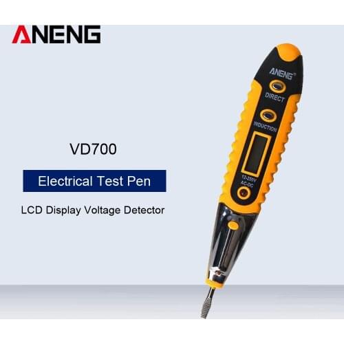 ANENG Digital Test Pen LCD Display Voltage Detector Multifunction AC/DC/12-250V High Precision Test Pencil Electrical Tester