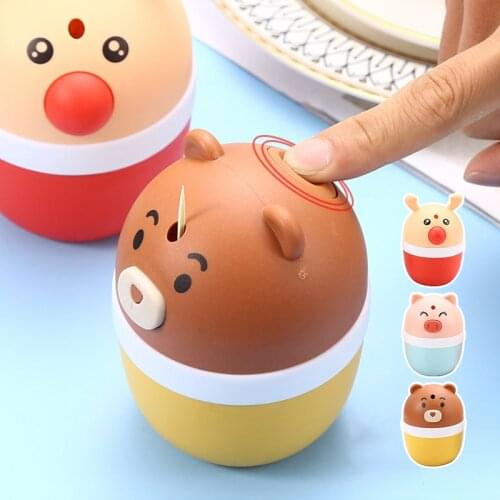 Automatic Pop-Up Toothpick Box Cartoon Cute Storage Box Desktop Decoration Accessories Press Type Dustproof Toothpick Holder