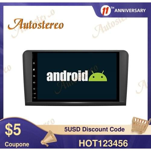 Car No DVD Player Android 9.0 8 Core GPS Map Navigation For Benz ML300/ML350/ML450/ML500 2005-2012 Head Unit Multimedia Player