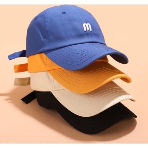 Korean Simple Outdoor Baseball Cap Sunscreen Sun Hat Fashion Adjustable Men Women Couple Student Letter Embroidery Hip Hop Hat