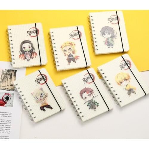 Anime Demon Slayer Kimetsu No Yaiba Notebook Cartoon Figure Kamado Tanjirou Nezuko School Students Note Book