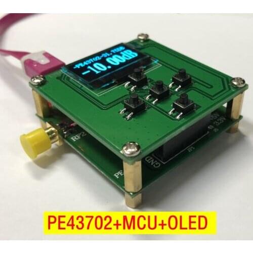 PE43702 +MCU +OLED 9K-4GHz 0.25dB 31.75dB Digital RF Attenuator Module