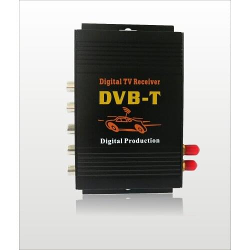 Digital TV Tuner Receiver MPEG-4 DVB-T with Double Antenna 4 video outputs