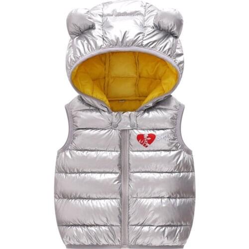 Kids Winter Cotton Vest Children Clothes Childrens Vests Girls Seeveless Outerwear Jackets Cotton Warm Kids Vest Girl Waistcoa