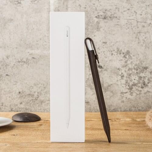 Leather Pencil Case Apple Pencil Case Retro Crazy Horse Leather Second Generation Stylus Pen Protection Case Genuine Leather