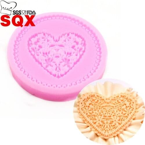 Lace Silicone Mold Chocolate Candy Jello Molds 3D Cartoon Cupcake Soap Mold Fondant Decorating Cake Tools SQ1624