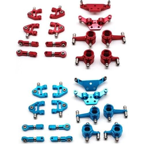 2 Pcs Metal Full Set Upgrade Parts For Wltoys 1/28 P929 P939 K979 K989 K999 K969 Rc Car Parts, Blue & Red