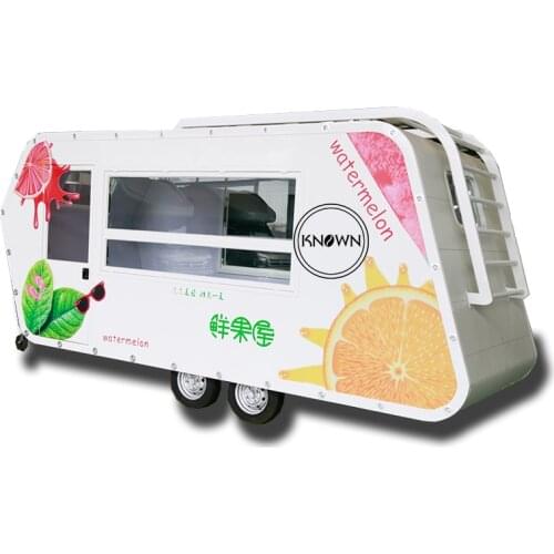 Customized mobile food trailer fruit shape trailer with fashionable appearance