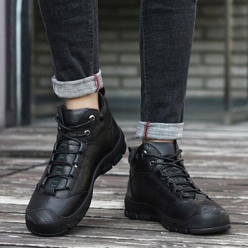 New Winter Mens Snow Boots 2020 Male Casual High-top Cotton Shoes Students Waterproof Non-slip Thicken Warm Snow Boots