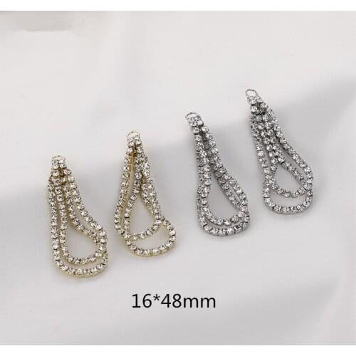 Diy jewelry making 20pcs/lot geometry shape Zircon decoration copper charms earring/garment pendants accessory