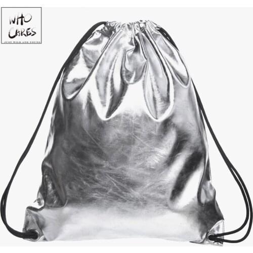 Silver Solid PU backpack women mochilas mujer 2020 New leather backpack mochila masculina bagpacks school bags for teenagers