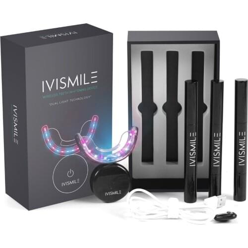 IVISMILE Teeth Whitening Light LED Device Teeth Whitening Gel Set Home Washing Kit Gift Box Wireless Charging Teeth Whiteningpen