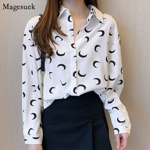 2021 Autumn Long Sleeve White Shirt Women Korean Fashion Loose Elegant Womens Blouse Button Cardigan Blouses Women Casual 10428