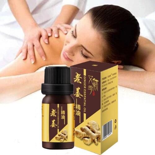 10ml Massage Scraping Oil Pure Natural Ginger Essential Relieve Lymphatic Therapy Essential Aging Oil Drainage Anti Stress P8G3