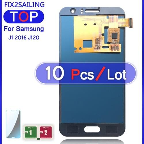 10Pcs For Samsung Galaxy J120F J120M J120H J120 2016 New Super LCD Display 100% Tested Working Touch Screen Assembly