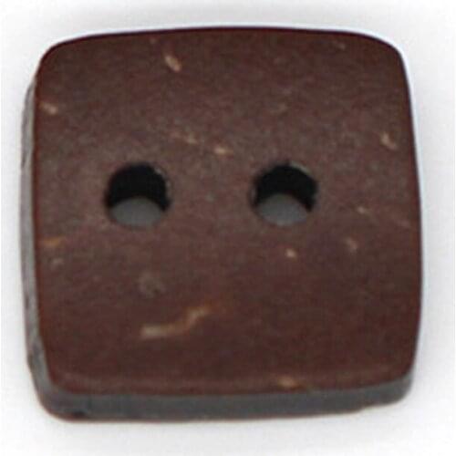 500PCS Brown Square Coconut Sewing Buttons 2 Holes 11.5mm-20mm Clothing Needlework Scrapbook Apparel Crafts Accessories