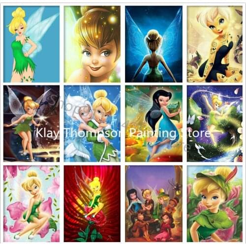 Disney Full Square Drill Embroide 5D Diamond Painting "Cartoon Princess Tink Bell" Diamond Embroidery Cross Stitch Home Decor