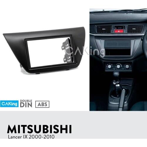 Car Fascia Radio Panel for MITSUBISHI Lancer IX 2000-2010 Dash Kit Install Mount Facia Plate Bezel Console Adapter Cover Trim