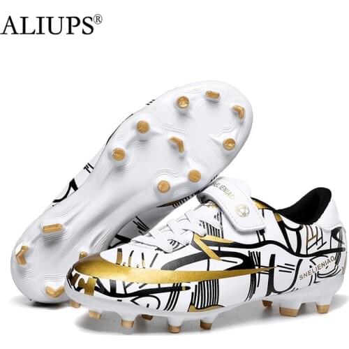 ALIUPS Boys Girls Soccer Shoes Football Boots TF/FG Kids Cleats Training Sport Sneakers