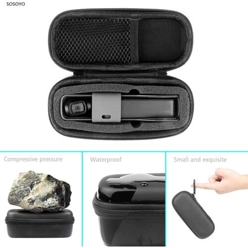 Mini Carrying Case Handheld waterproof Protective Shell Storage Bag with Climbing buckle For DJI Osmo Pocket Sports camera
