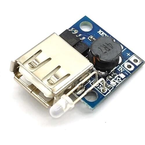 Mini DC-DC 2.6V-5.5V 3.3V3.7V To 5V 2A USB Output Charger Non-Isolated Boost Module With Battery Indicator