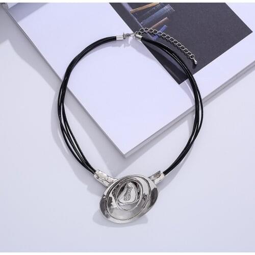 Trendy Charm Womens Black Statement Necklaces Neck Big Chokers Jewelry Fashion Female Suspension Decoration Accessories Gifts