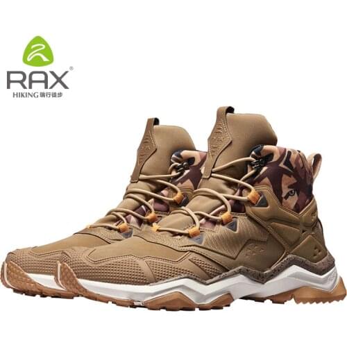 Rax Mens Hiking Boots Waterproof Tactical Boots for Men Mountain Outdoor Sports Shoes Genuine Leather Hiking Shoes Lightweight