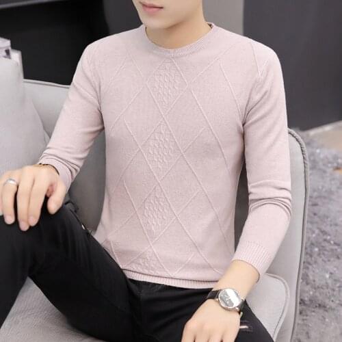 Men Sweater Knitted Sweater Mens Fashion Pullovers casual Autumn and Winter Mens Long Sleeve Sweater Korean comfort Youth New