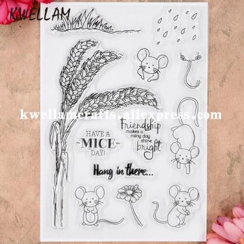 Mouse HAVE A MICE DAY Scrapbook DIY photo cards rubber stamp clear stamp transparent stamp 11x16cm KW8042312