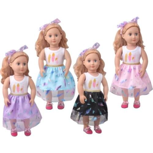 New lovely Dress Clothes Fit With American Girl Doll Dress 18 Inch Doll Clothes And Accessories Dresses (Shoes are not included)
