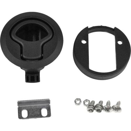 New Black 2 inch Flush Pull Slam Latch for Boat Deck Hatch 1/4 inch Door Locking Style for RV Trailer Ship