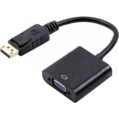 Display Port DP Male to VGA Female Adapter Converter Cable for PC Projector TV Display Port Audio Video Cables High Resolution