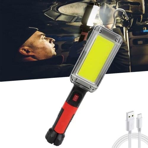 Portable Garage Lighting 18650 Magnet Work Light Camping Lantern Searchlight Work Light Led 1000LM Work Light Cob For Car Repair