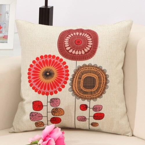 Drop Shipping Linen Cotton Pillow Covers For Home Decoration Waist Cushion Cover for Sofa Throw Pillow Cases 45*45cm No Filling