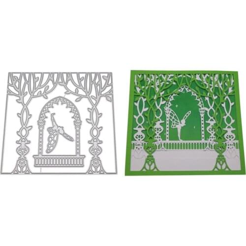 Rectangle frame Metal Cutting Dies dancing girl stencils for DIY Scrapbooking Stamp/photo album Decorative Embossing Paper Cards