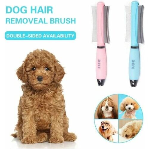 Dog Hair Comb Removal Double Sided Arc-shaped Pet Grooming Brush Trimmer