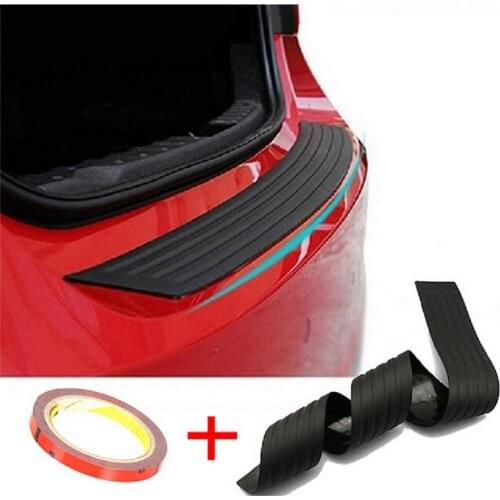 Universal 104*9cm 90*8cm Car Trunk Door Sill Plate Protector Rear Bumper Guard Rubber Mouldings Pad Trim Cover Strip Car Styling