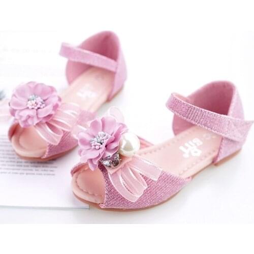 Girls Sandals Girls Summer New Dot Bow Kids Shoes For Girls Fashion Princess Fish Head Kids Girls Shoes
