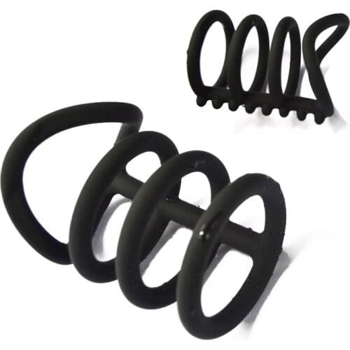 Sex Shop Male Chastity Cage Cock Ring Delayed Ejaculation Penis Erection Silicone Penis Rings Adult Sex Toys For Men Masturbator