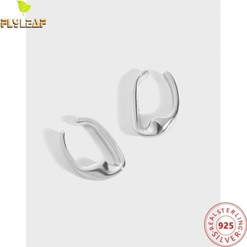 925 Sterling Silver Irregular Twist Pattern Hoop Earrings For Women Light Luxury Female Fine Jewelry Hot Sale