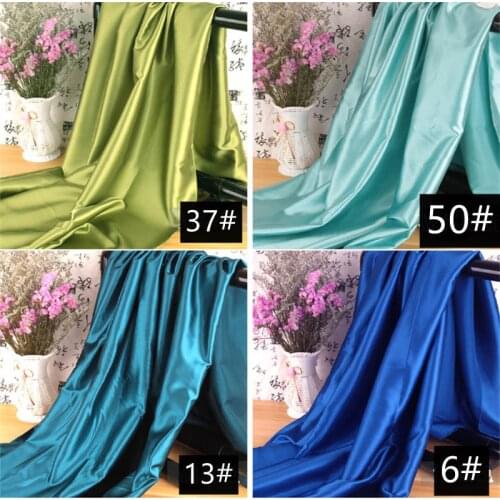 Silky Satin Fabric By the meter High Density Charmeuse Satin Lining Fabric for Dress,Wedding Gowns,Black White Green Navy Red