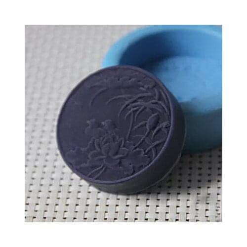 Silicon Soap Soap Mould Essential Oil Soap Mold Moulds Aroma Stone Moul Relief Lotus Yuanyang Shaped Handmade DIY Craft Silicone