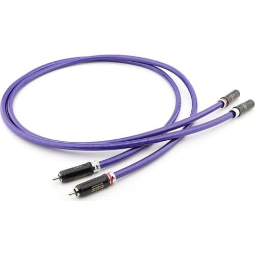 Pair MC-SILVER IT 65 RCA audio interconnect cable with Gold plated RCA plug