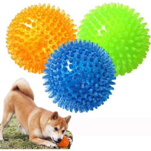 Glows Dog Chewing Toy Molar Bite Toys Chewers Dog Decompression Toys Multifunction Interactive Pet Ball Toys For Small Large Dog
