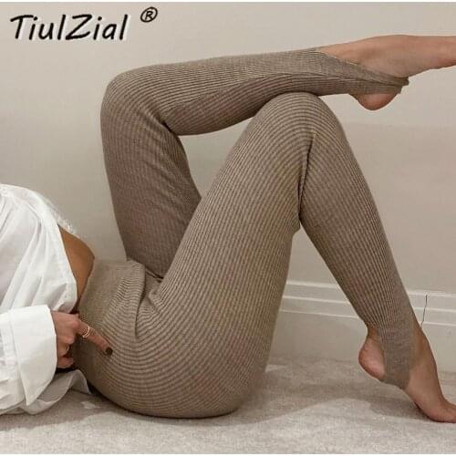 TiulZial Women's Knitted Leggings
